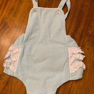 Hannah Kate girls 2T seersucker bubble romper